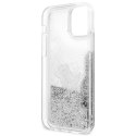 Karl Lagerfeld nakładka do iPhone 12 / 12 Pro 6,1" KLHCP12MGCFS srebrna hardcase Liquid Glitter Choupette Fun