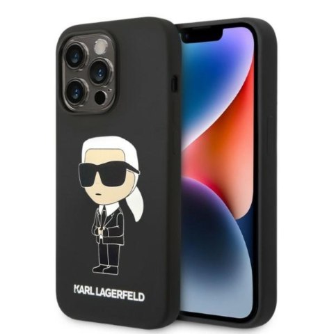 Karl Lagerfeld nakładka do iPhone 14 6,1" KLHCP14SSNIKBCK czarna hardcase Silicone NFT Ikonik