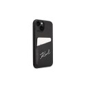 Karl Lagerfeld nakładka do iPhone 14 Pro 6,1" KLHCP14LCSSK czarna hard case Cardslot Sign