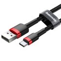 Baseus kabel Cafule USB - USB-C 3,0 m 2A czerwono-czarny