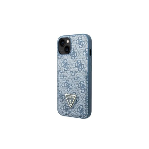 Guess nakładka do iPhone 13 Mini 5,4" GUHCP13SP4TPB niebieska hardcase 4G Triangle Logo Cardslot