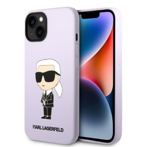 Karl Lagerfeld nakładka do iPhone 14 6,1" KLHCP14SSNIKBCU fioletowa HC Silicone NFT Ikonik