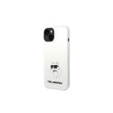 Karl Lagerfeld nakładka do iPhone 14 Pro 6,1" KLHMP14LSNCHBCH biała hard case Magsafe Silicone NFT Choupette