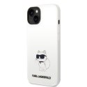 Karl Lagerfeld nakładka do iPhone Pro 14 6,1" KLHCP14LSNCHBCH biała HC Silicone NFT Choupette