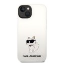 Karl Lagerfeld nakładka do iPhone Pro 14 6,1" KLHCP14LSNCHBCH biała HC Silicone NFT Choupette