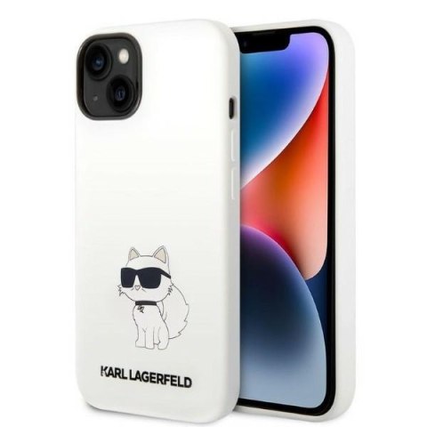 Karl Lagerfeld nakładka do iPhone 14 Plus 6,7" KLHCP14MSNCHBCH biała HC Silicone NFT Choupette