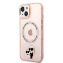 Karl Lagerfeld nakładka do iPhone 14 Plus 6,7" KLHMP14MHNKCIP różowa hardcase Magsafe IML NFT K&C