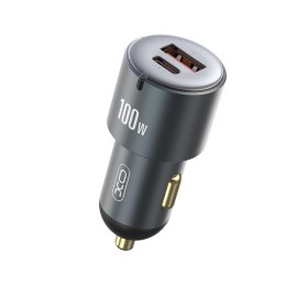 XO ładowarka samochodowa CC47 PD QC 3.0 100W 1x USB 1x USB-C szara