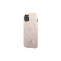 Guess nakładka do iPhone 13 Mini 5,4" GUHCP13SP4TPP różowa hardcase 4G Triangle Logo Cardslot