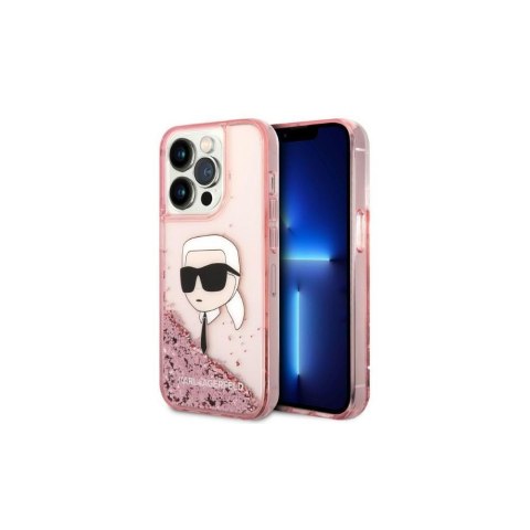 Karl Lagerfeld nakładka do iPhone 14 Pro 6,1" KLHCP14LLNKHCP różowa hardcase Glitter Karl Head