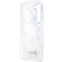 Guess nakładka do Samsung Galaxy S23 GUHCS23SPCUMAH biała HC PU/TPU Marble