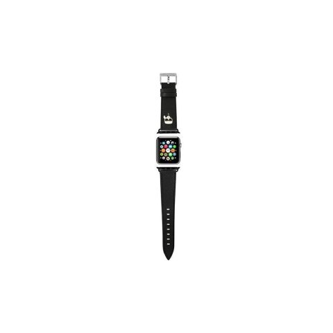 Karl Lagerfeld nakładka do 42 / 44 KLAWLOKHK Apple Watch Strap Saffiano KH czarna