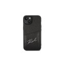 Karl Lagerfeld nakładka do iPhone 14 Plus 6,7" KLHCP14MCSSK czarna hard case Cardslot Sign