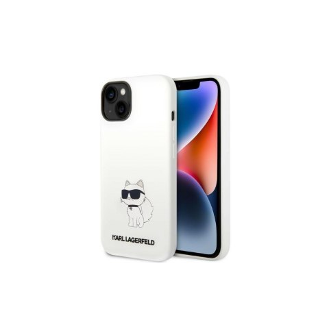 Karl Lagerfeld nakładka do iPhone 14 Plus 6,7" KLHMP14MSNCHBCH biała hard case Magsafe Silicone NFT Choupette