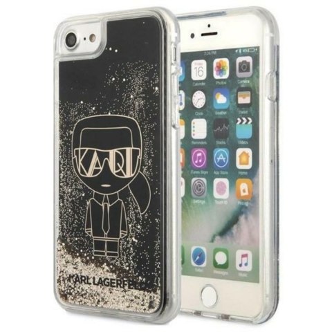 Karl Lagerfeld nakładka do iPhone 7 / 8 / SE KLHCI8LGGKBK czarna hardcase Liquid Glitter Gatsby Ikonik