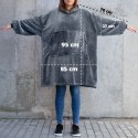 Bluzair Bluza Koc Hoodie Oversize Polska Szary 4w1