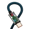 Kabel USB-C do USB-C kątowy Baseus Legend Series, PD, 100W, 1m (niebieski)