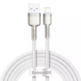 Baseus Cafule Metal Data kabel USB - Lightning 2,4 A 2 m biały (CALJK-B02)