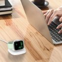 Indukční nabíječka pro Apple Watch Qi Wireless Charger Stand White