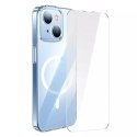 Ochranná sada Baseus Crystal transparentní magnetické pouzdro a tvrzené sklo pro iPhone 14 Plus