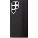 Etui AMG AMHCS23LBLSCA do Samsung Galaxy S23 Ultra S918 černé/černé pevné pouzdro Carbon Stripe