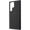 Etui AMG AMHCS23LBLSCA do Samsung Galaxy S23 Ultra S918 černé/černé pevné pouzdro Carbon Stripe