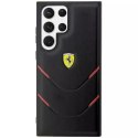 Etui Ferrari FEHCS23LPBAK do Samsung Galaxy S23 Ultra S918 černé/černé pevné pouzdro Hot Stamp Lines