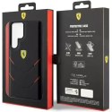 Etui Ferrari FEHCS23LPBAK do Samsung Galaxy S23 Ultra S918 černé/černé pevné pouzdro Hot Stamp Lines