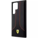 Etui Ferrari FEHCS23LPCSK do Samsung Galaxy S23 Ultra S918 černý/černý pevný obal Perforated 296P