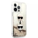 Etui Karl Lagerfeld KLHCP13XKICGLD na iPhone 13 Pro Max 6,7" pevný obal Liquid Glitter Karl