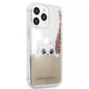 Etui Karl Lagerfeld KLHCP13XPABGNU pro iPhone 13 Pro Max 6,7" pevný obal PEEK A BOO Liquid Glitter