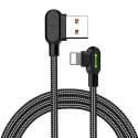 Mcdodo CA-4671 LED úhlový kabel USB-Lightning, 1,2 m (černý)