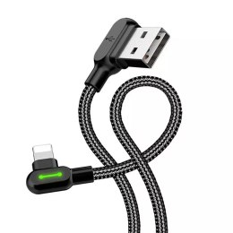 Mcdodo CA-4674 LED úhlový kabel USB-Lightning, 0,5 m (černý)