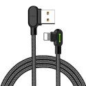 Mcdodo CA-4674 LED úhlový kabel USB-Lightning, 0,5 m (černý)