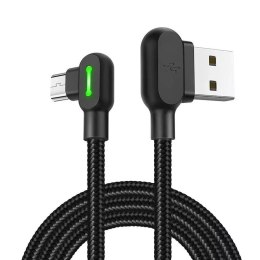 Mcdodo CA-5280 LED úhlový kabel USB na Micro USB, 0,5 m (černý)