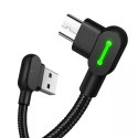 Mcdodo CA-5280 LED úhlový kabel USB na Micro USB, 0,5 m (černý)