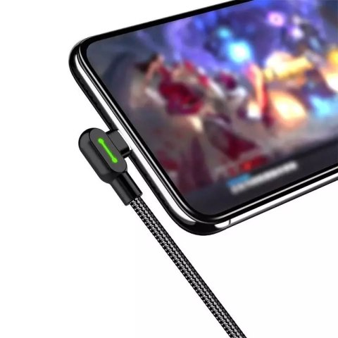 Mcdodo CA-5280 LED úhlový kabel USB na USB-C, 0,5 m (černý)