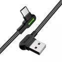 Mcdodo CA-5280 LED úhlový kabel USB na USB-C, 0,5 m (černý)