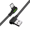 Mcdodo CA-5280 LED úhlový kabel USB na USB-C, 1,8 m (černý)