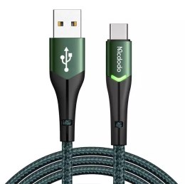 Mcdodo Magnificence CA-7961 LED kabel USB na USB-C, 1 m (zelený)