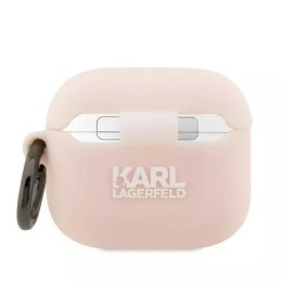Ochranné pouzdro na sluchátka Karl Lagerfeld KLA3RUNCHP pro Apple AirPods 3 kryt růžový/růžový Silikonová Choupette Head 3D