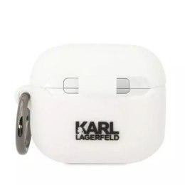 Ochranné pouzdro na sluchátka Karl Lagerfeld KLA3RUNIKH pro Apple AirPods 3 kryt bílý/bílý Silikon Karl Head 3D