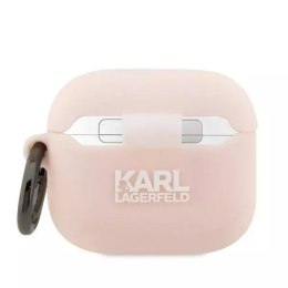 Ochranné pouzdro na sluchátka Karl Lagerfeld KLA3RUNIKP pro Apple AirPods 3 kryt růžový/růžový Silikon Karl Head 3D