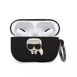 Ochranné pouzdro na sluchátka Karl Lagerfeld KLACAPSILGLBK pro Apple AirPods Pro kryt černý/černý Silikonový Ikonik