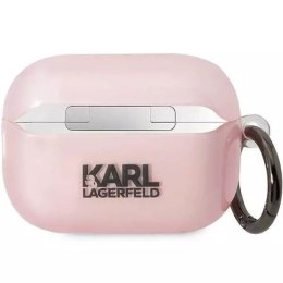 Ochranné pouzdro na sluchátka Karl Lagerfeld KLAP2HNCHTCP pro Apple AirPods Pro 2 kryt růžový/růžový Ikonik Choupette