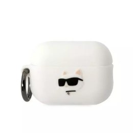 Ochranné pouzdro na sluchátka Karl Lagerfeld KLAP2RUNCHH pro Apple AirPods Pro 2 kryt bílý/bílý Silikonová Choupette Head 3D
