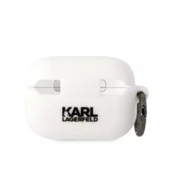 Ochranné pouzdro na sluchátka Karl Lagerfeld KLAP2RUNCHH pro Apple AirPods Pro 2 kryt bílý/bílý Silikonová Choupette Head 3D