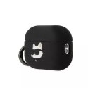 Ochranné pouzdro na sluchátka Karl Lagerfeld KLAP2RUNCHK pro Apple AirPods Pro 2 kryt černý/černý Silikonová Choupette Head 3D