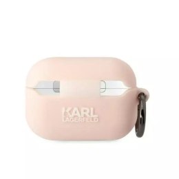 Ochranné pouzdro na sluchátka Karl Lagerfeld KLAP2RUNCHP pro Apple AirPods Pro 2 kryt růžový/růžový Silikonová Choupette Head 3D