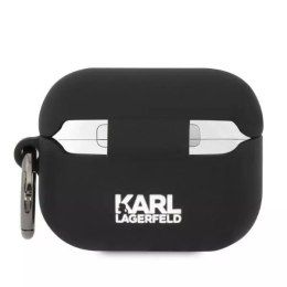 Ochranné pouzdro na sluchátka Karl Lagerfeld KLAPRUNIKK pro Apple AirPods Pro kryt černý/černý Silikon Karl Head 3D